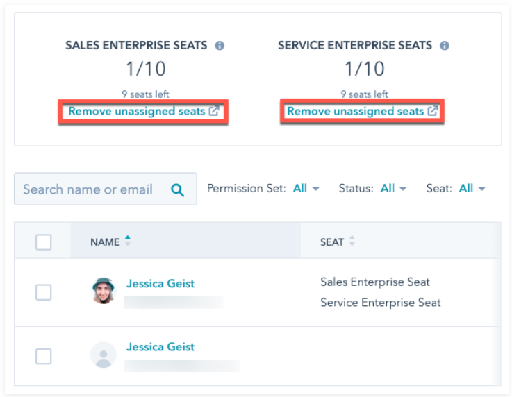 Manage Seats : การจัดการที่นั่งของผู้ใช้ในบัญชี HubSpot