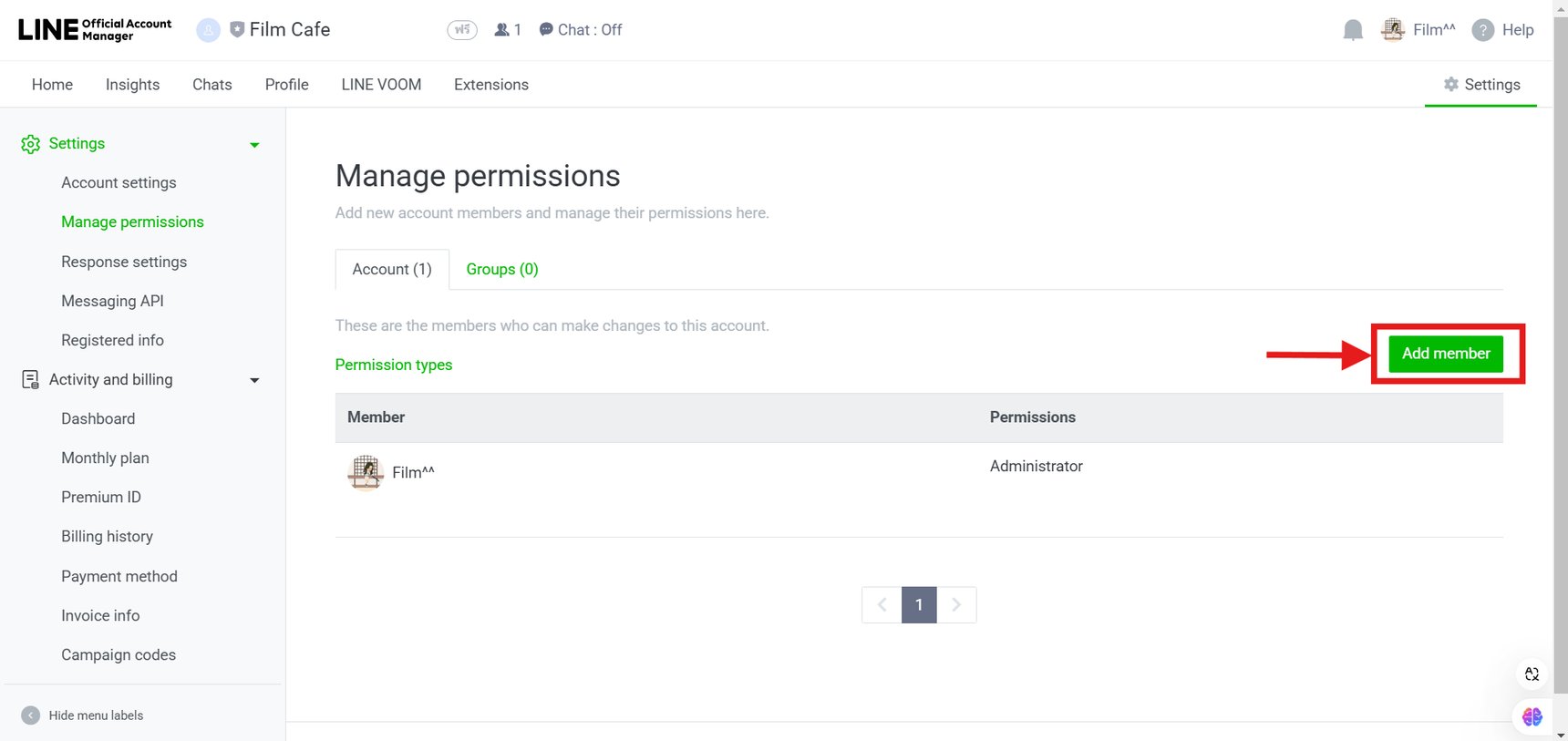 Add an administrator (LINE Official Account): การเพิ่มผู้ดูแลระบบ (LINE ...