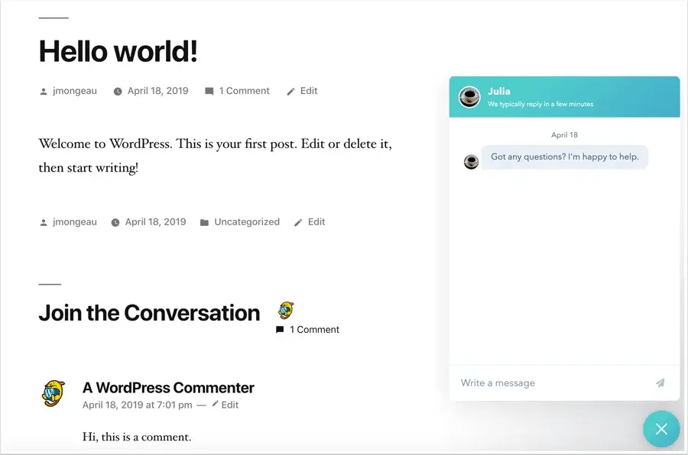 chatflow-on-wordpress-site