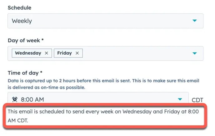 email-summary-schedule