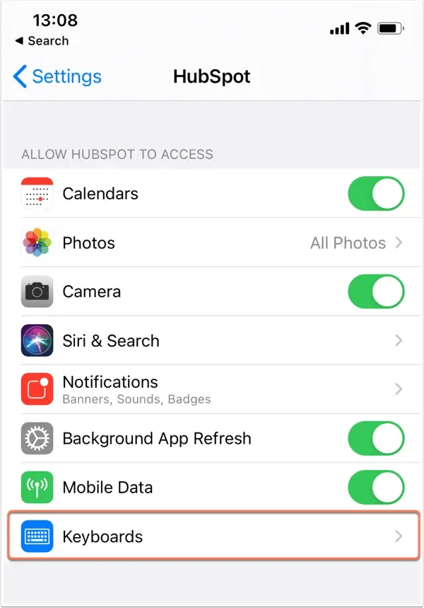 ios-hubspot-keyboard-setting