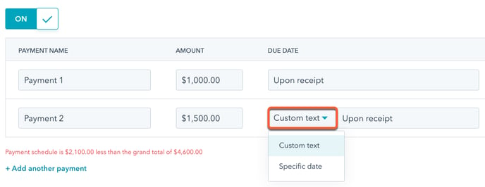 payment-schedule-set-specific-date